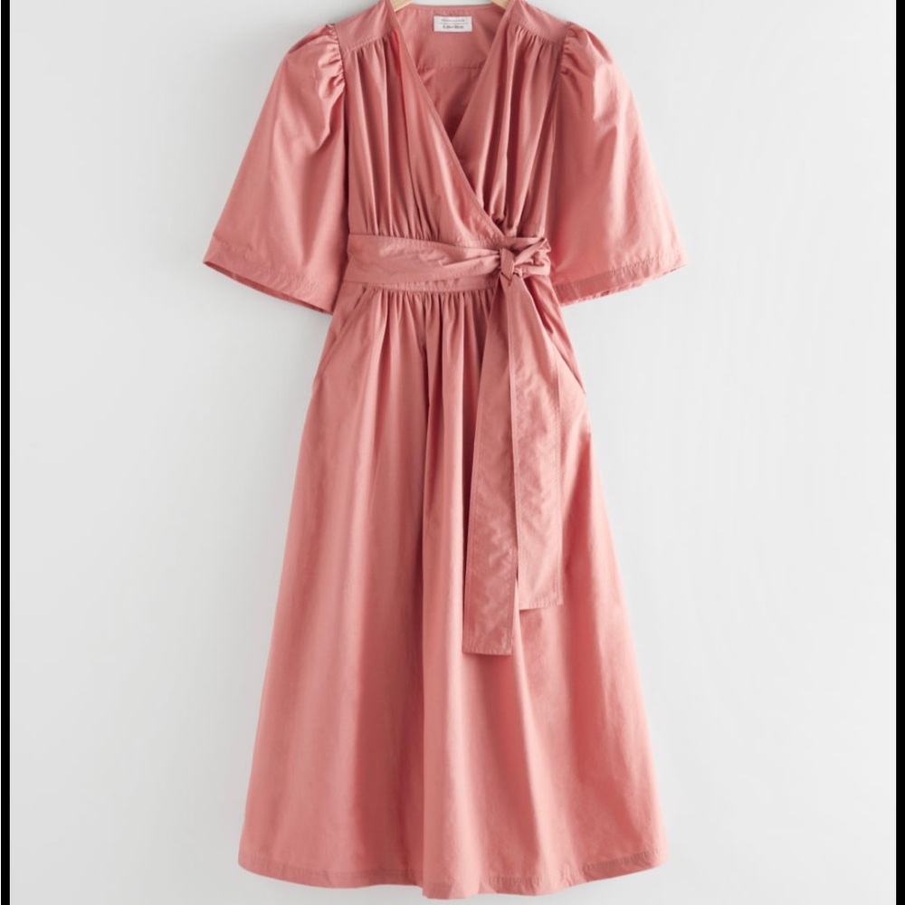 Stockholm Atelier & Other Storied Voluminous Wrap Dress